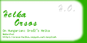 helka orsos business card